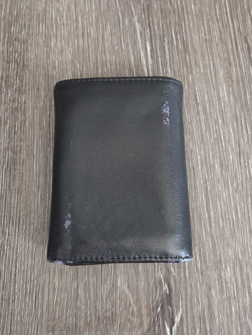 True Religion Genuine Leather Trifold RFID Blocking Protection Black Men Wallet